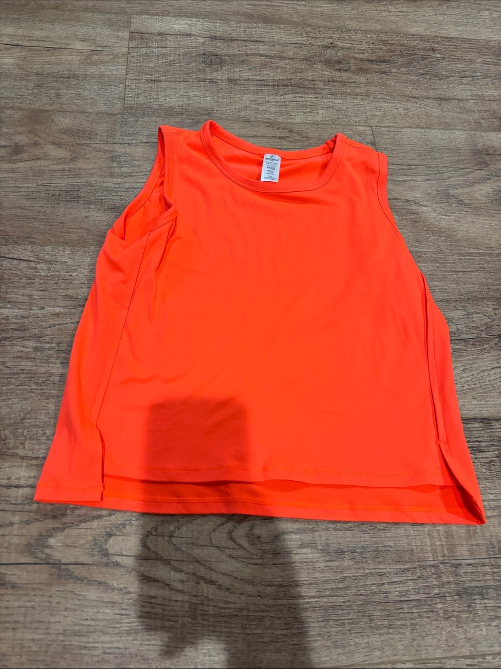 90 Degree By Reflex Neon Orange Kids Athletic Tank Top